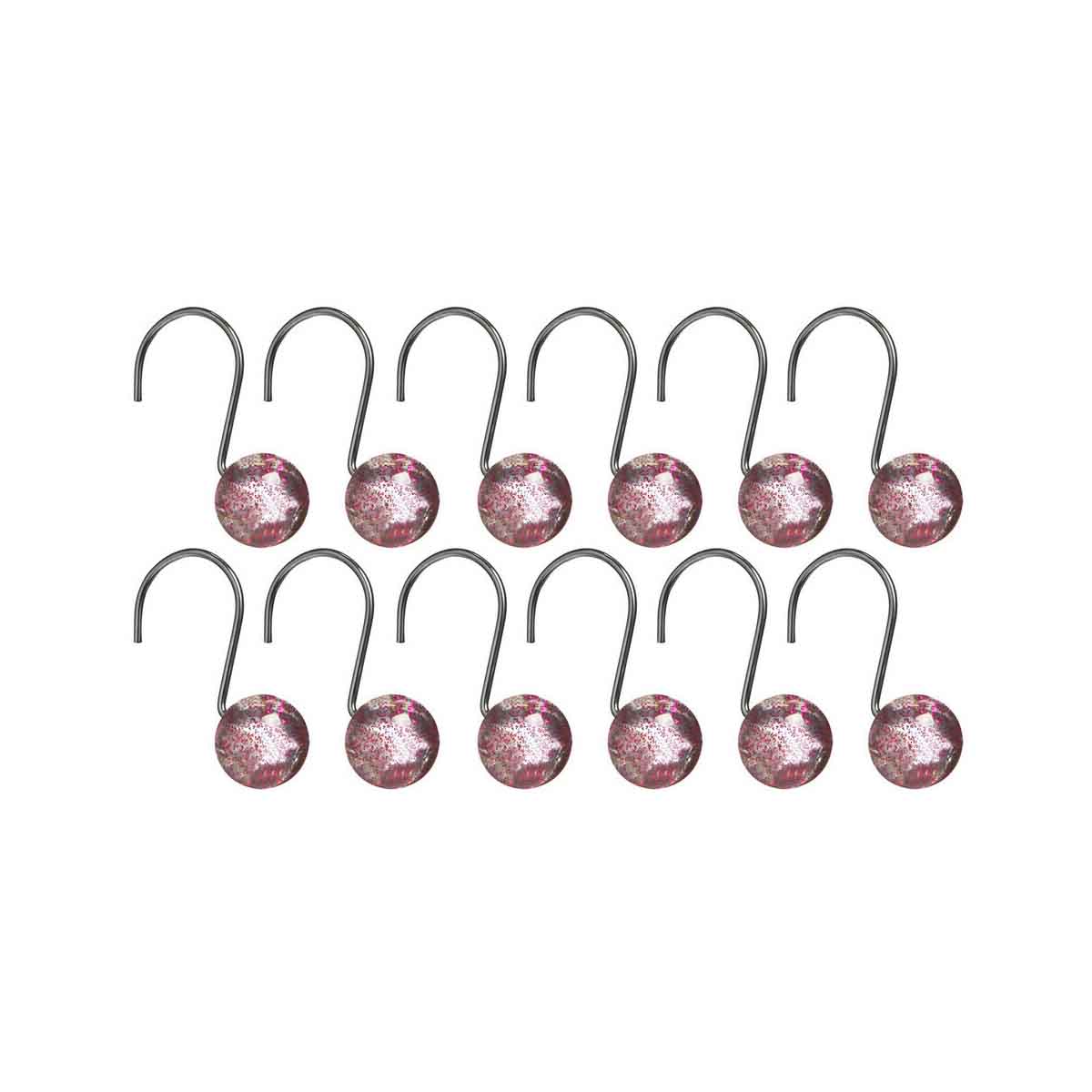 Hot Pink Resin Shower Curtain Hooks