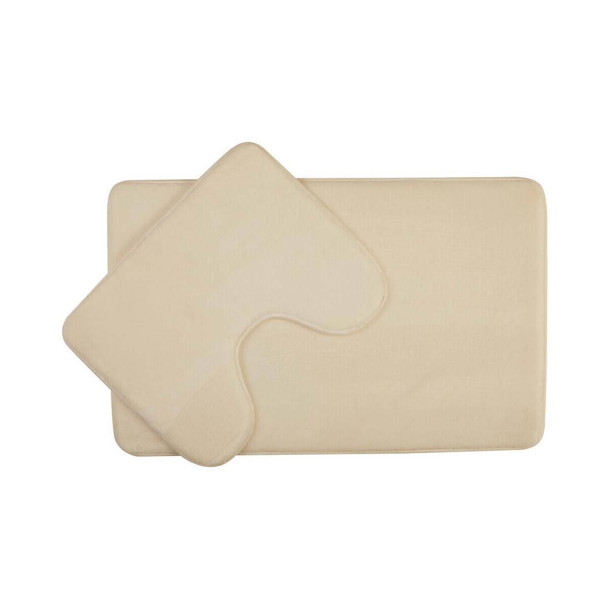 Soak Cream Finish Bath Mat Set