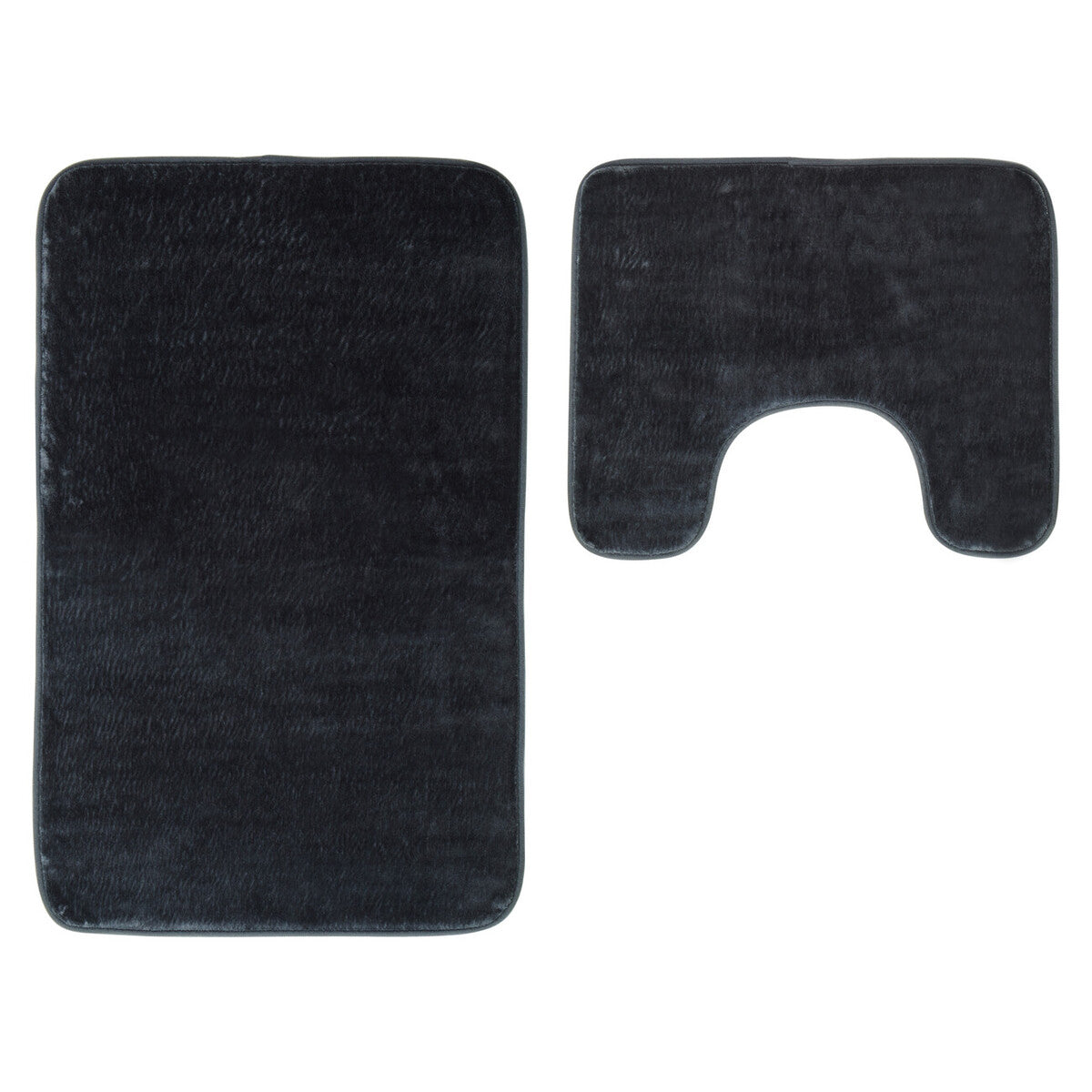 Soak Charcoal Grey Bath And Pedestal Mat Set