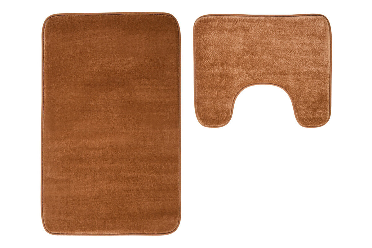 Soak Camel Bath And Pedestal Mat Set