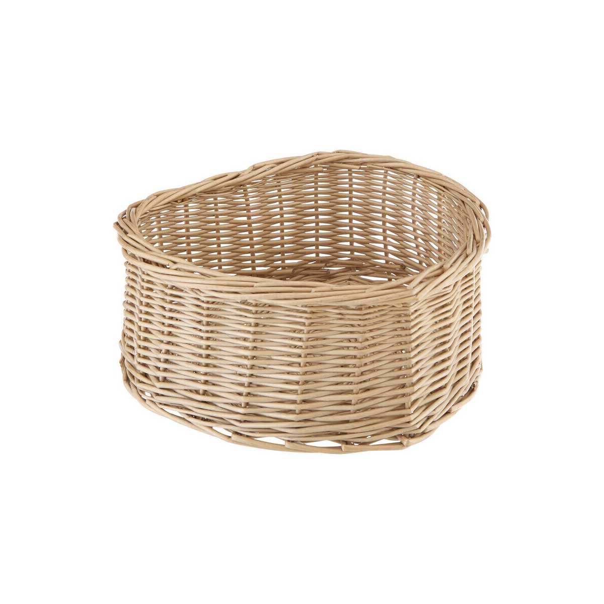 Grey Heart Shape Willow Basket