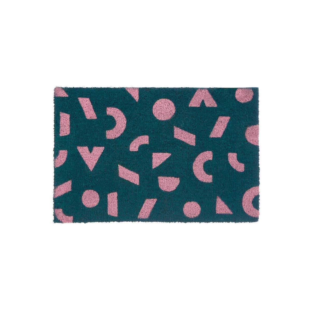 Shapes Green Coir Doormat