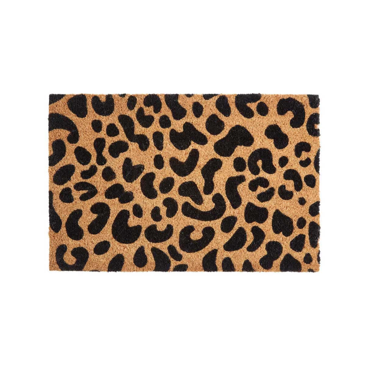Leopard Print Coir Doormat