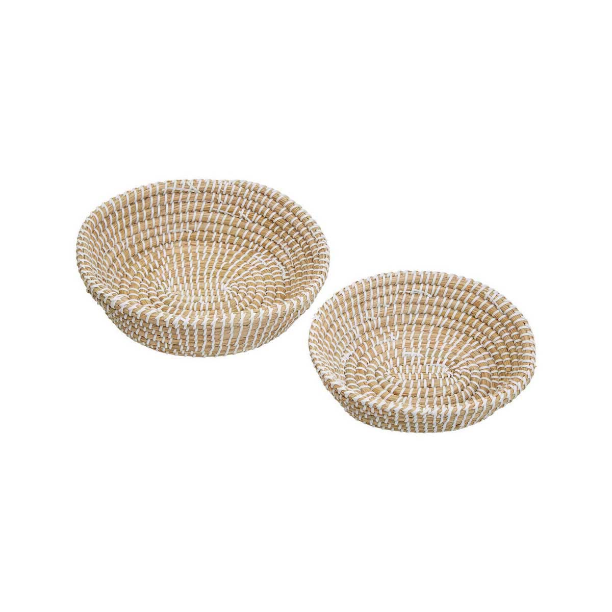 Lidi Set Of Two Baskets With White Detail