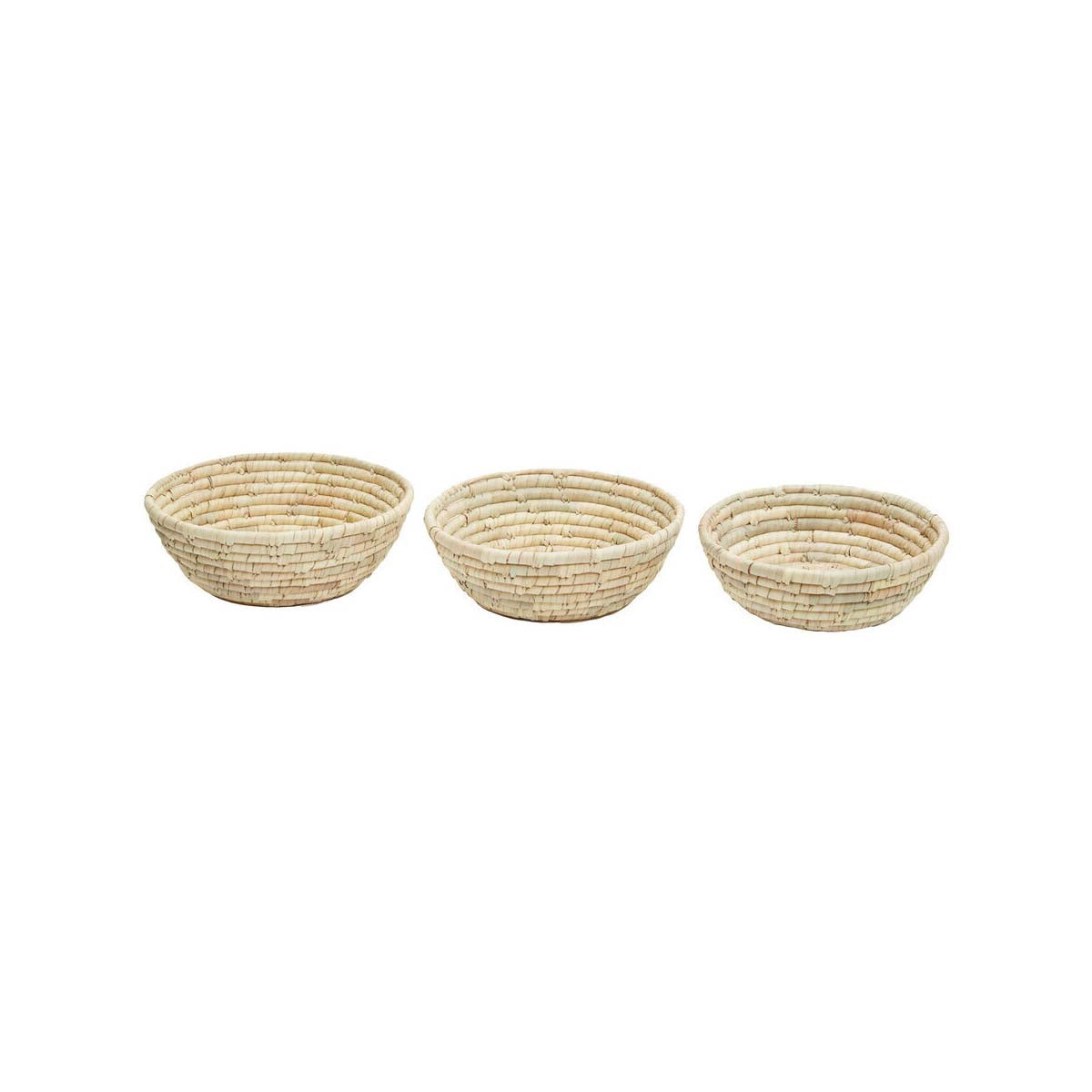 Lidi Set Of Three Palm Leaf Baskets