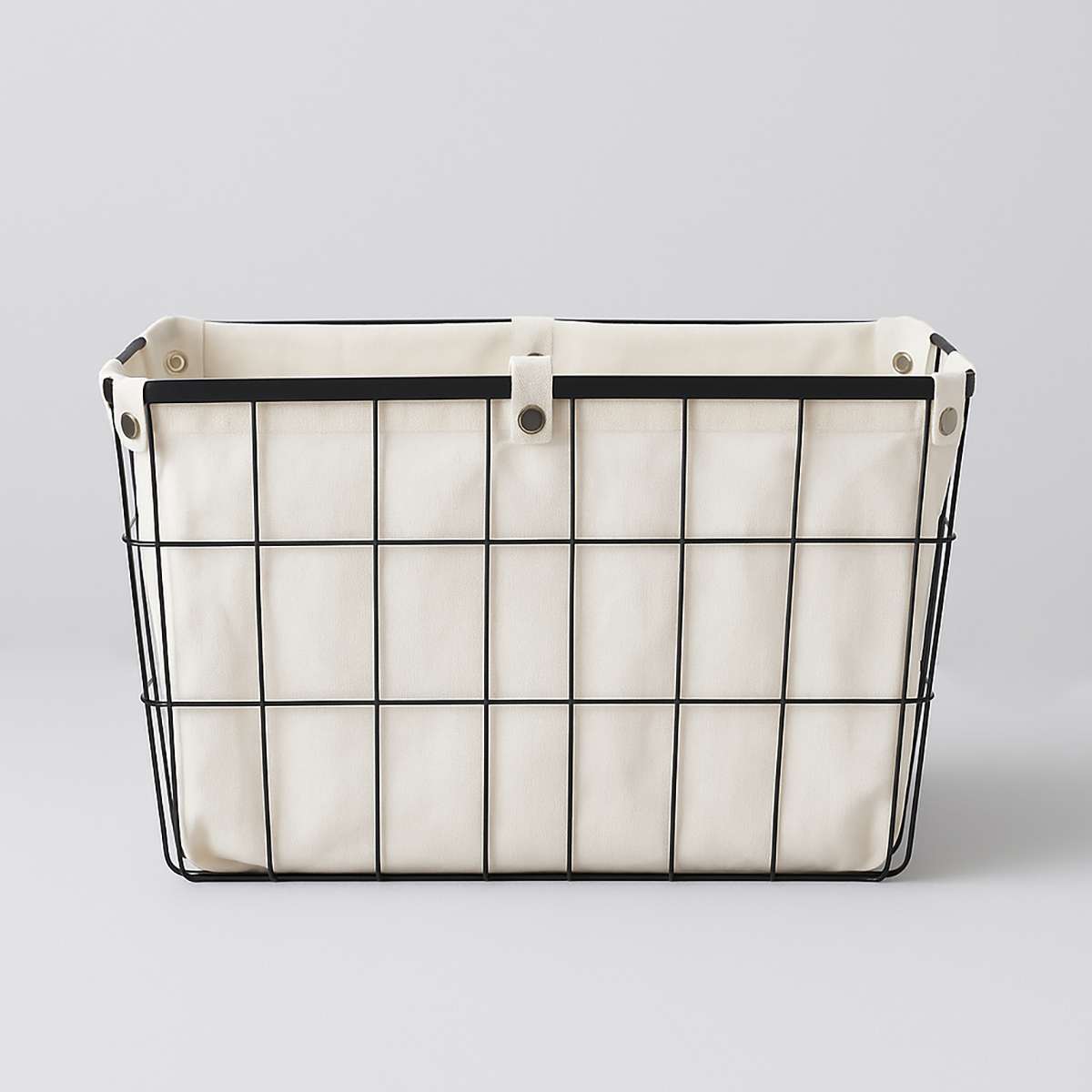 Harga Large Matte Black Wire Storage Bas