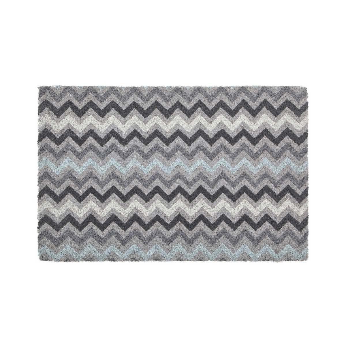 Filta Grey And White Chevron Coir Doormat