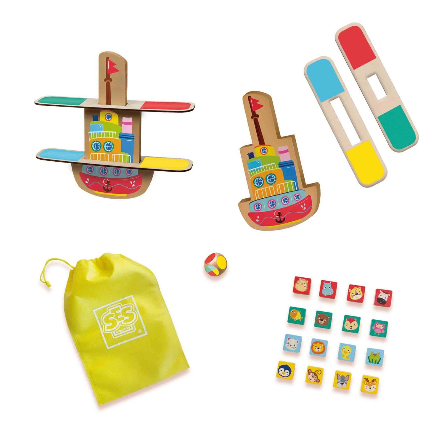 Wooden Balance Boat