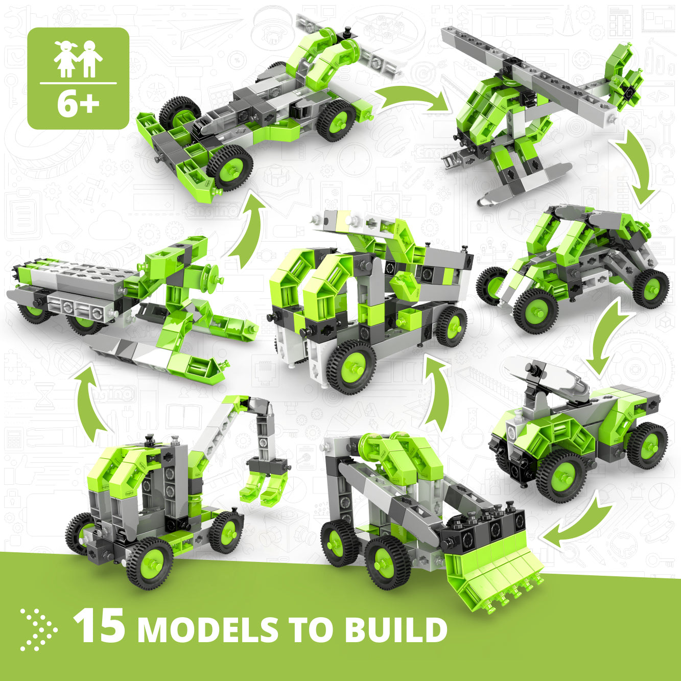 Engino Creative Builder: 15-in-1 Multi-Model Set