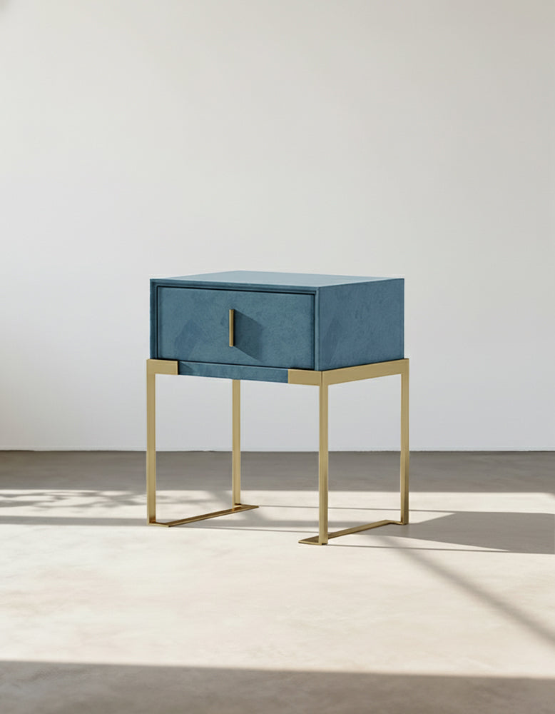 Acton Bedside Table, Velvet