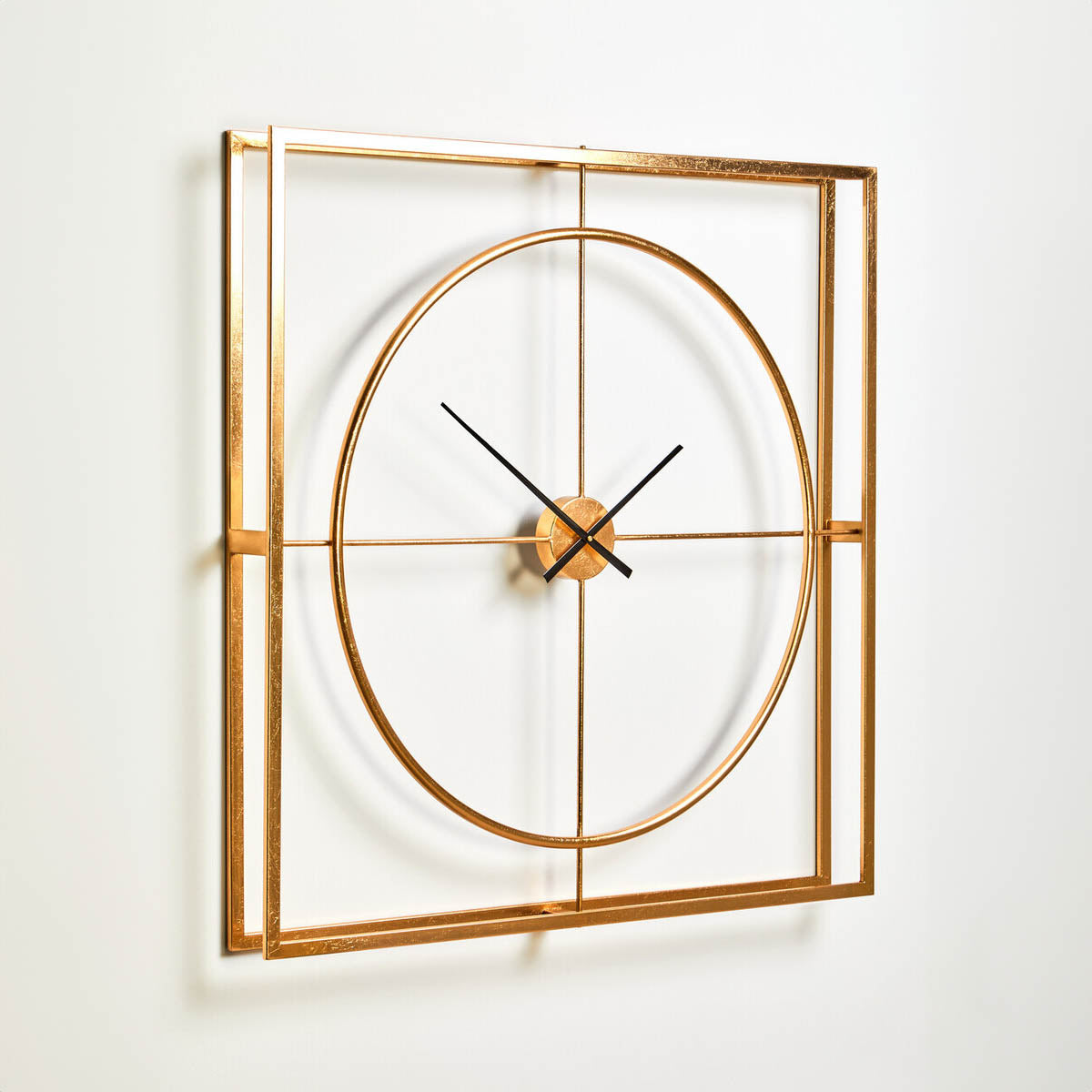 Trinity Gold Finish Metal Wall Clock