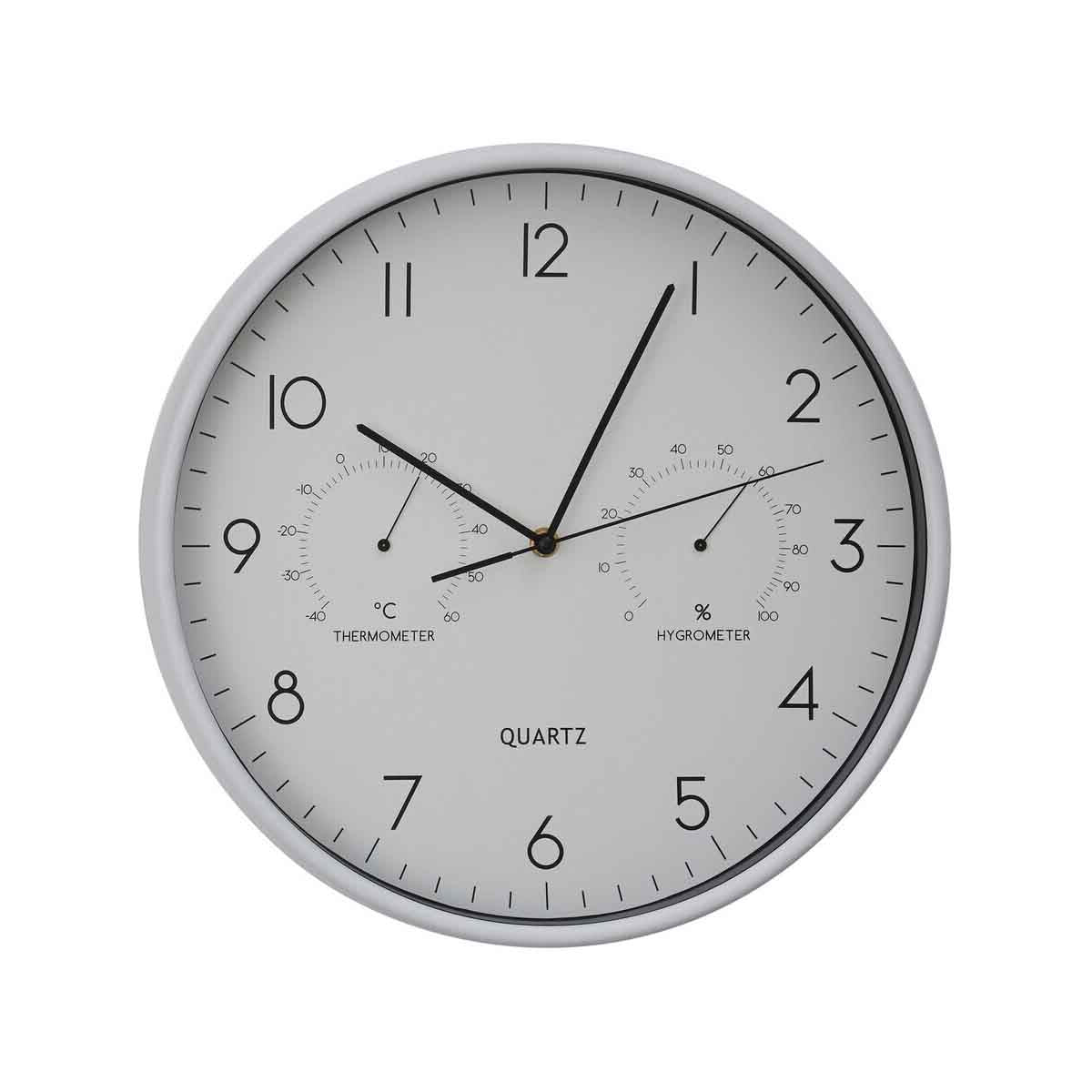 Elko Wall Clock with Temp And Humidity Dial