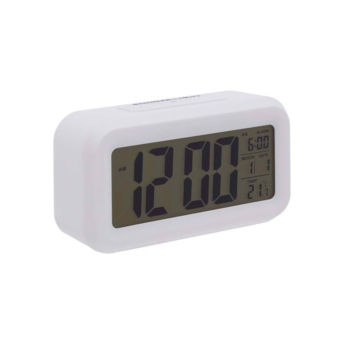 Camran White Lcd Digital Clock