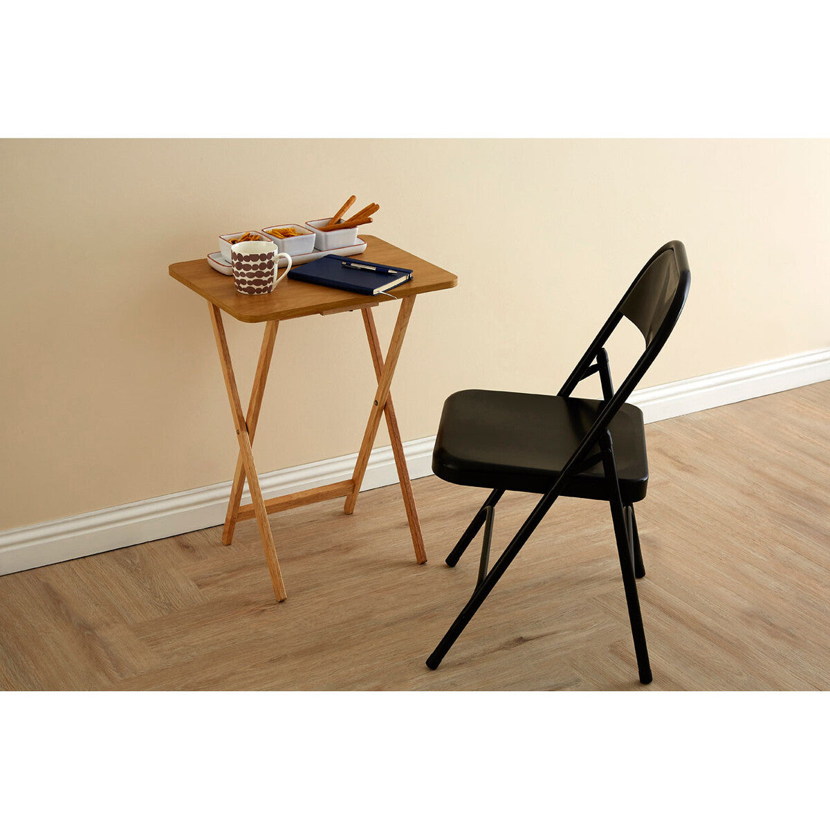 Hava Rubberwood Folding Multi-Use Table for Dining or Work