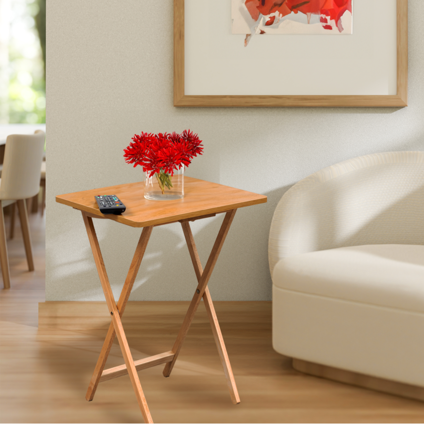 Hava Rubberwood Folding Multi-Use Table for Dining or Work