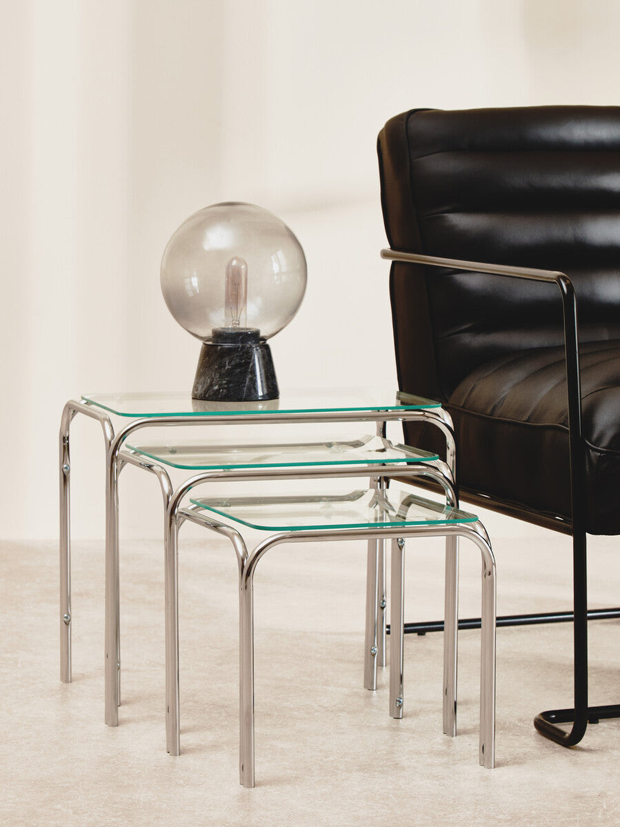 Jordan Nest Of 3 Clear Glass Pointed Ova