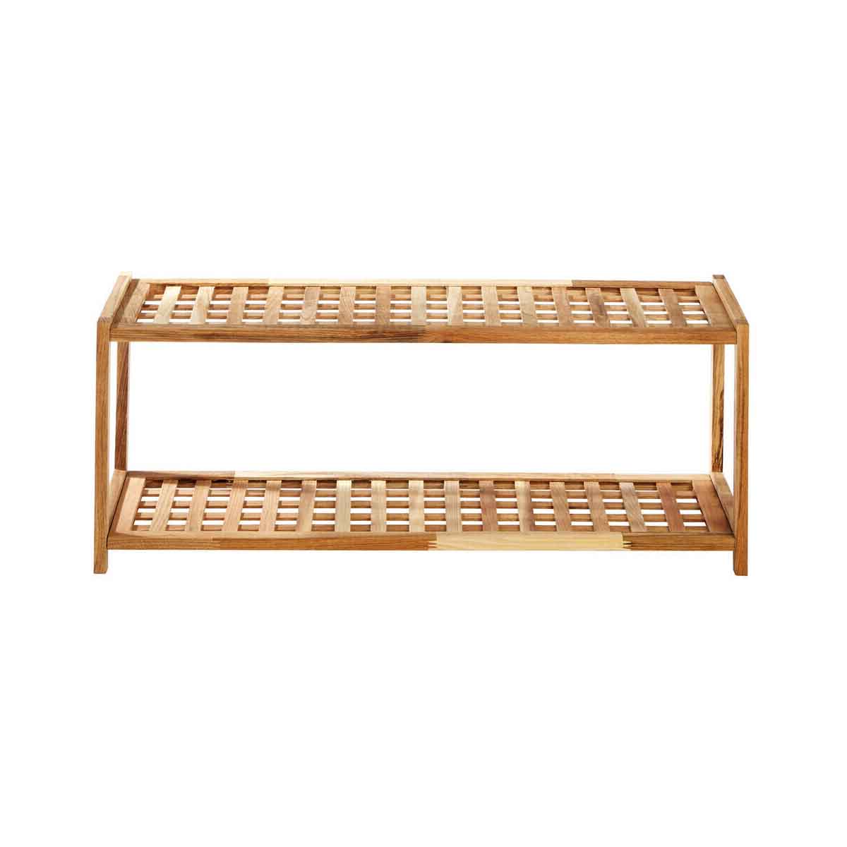 Parker Walnut Wood Bathe Two Tier Shoe Rack