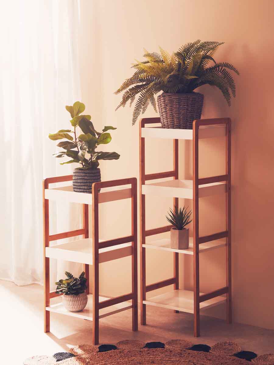 Versi White High Gloss 3 Tier Small Shelf Unit
