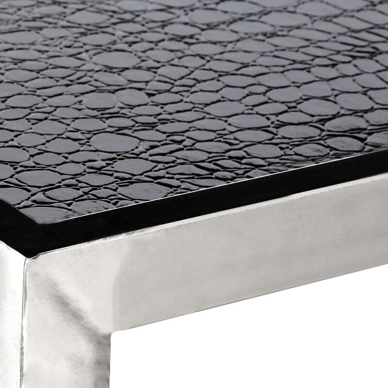 Carla Crocodile Leather Effect Coffee Table