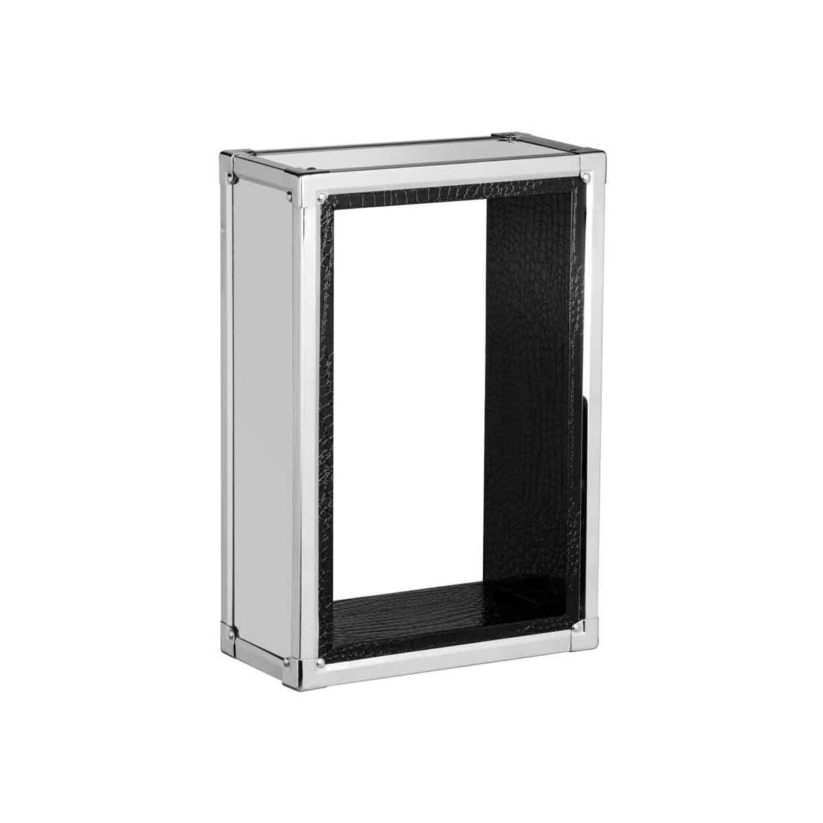 Carla Crocodile Leather Effect Single Shelf Wall Cube.