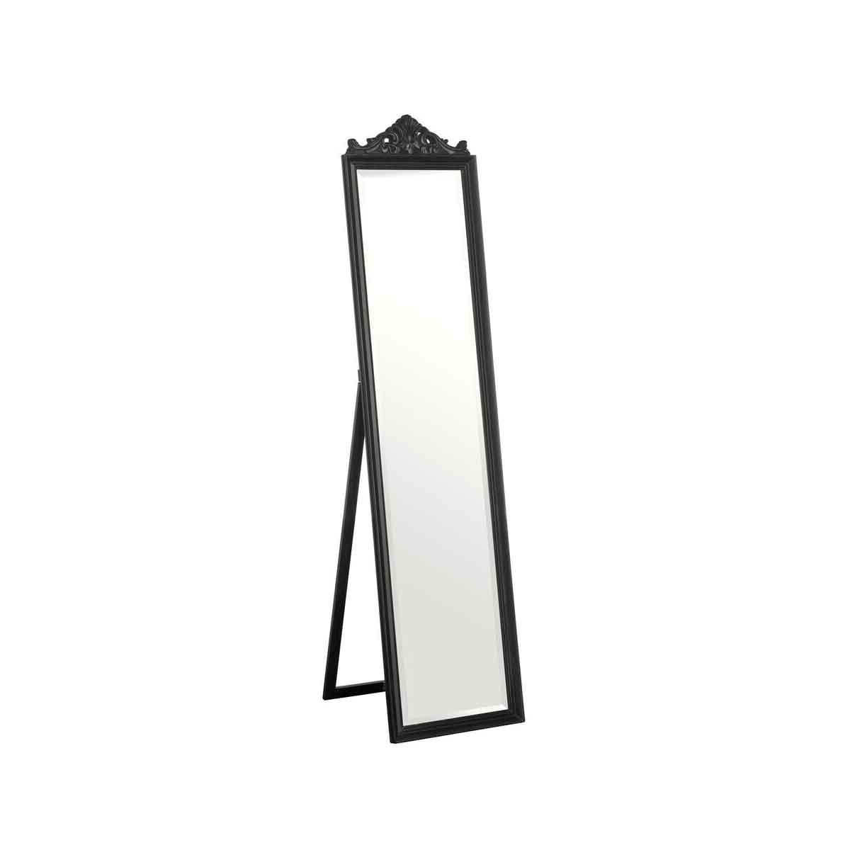 Boudoir Floorstanding Mirror with Matt Black Finish