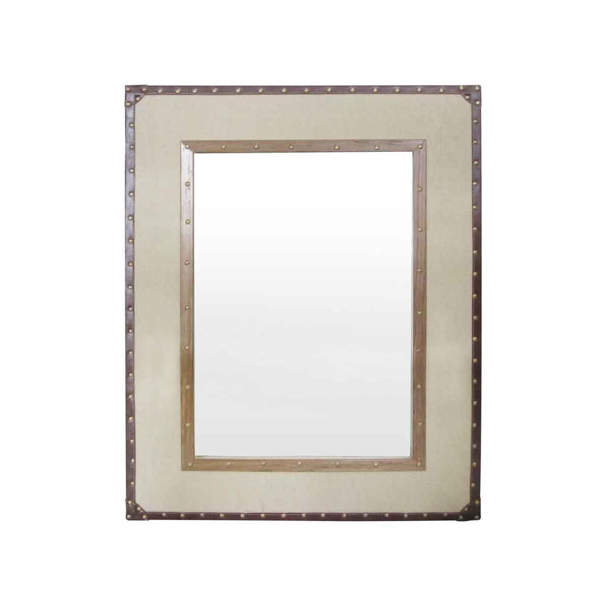 Linella Natural Linen and Cotton Mix Mirror
