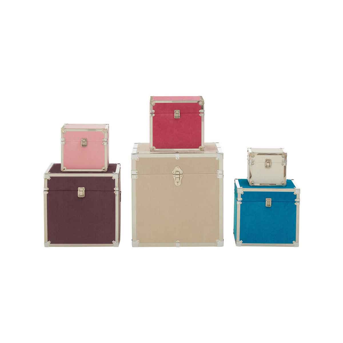 Carla Multicoloured Square Trunks Set of 6