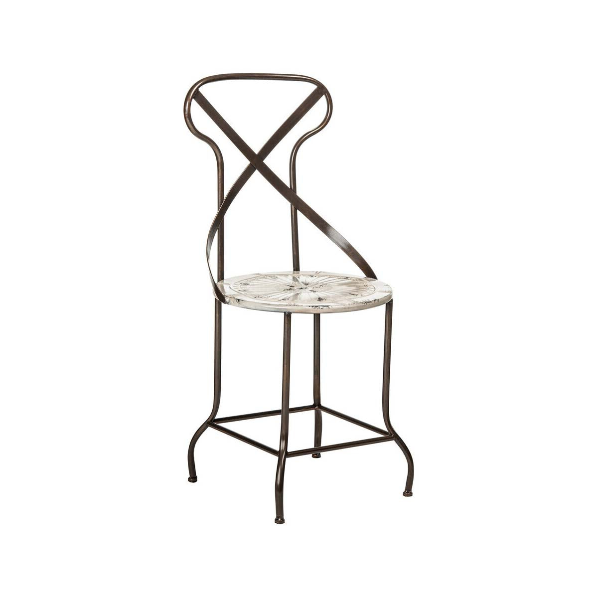 Artisan Cream Seat Metal Chair