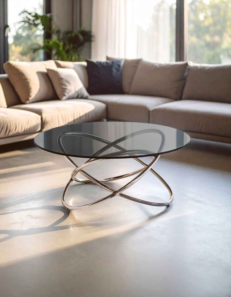 Cassy Smoked Glass Top Coffee Table