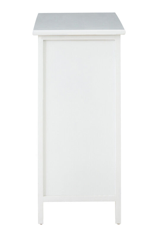 New England White 6 Drawers Chest