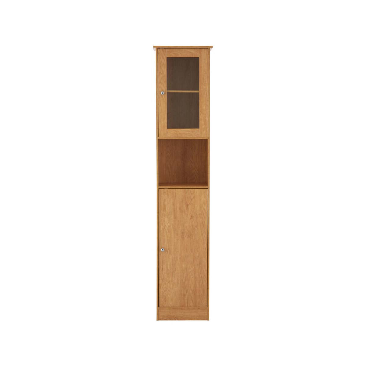 Portland Tall Oak Veneer Cabinet