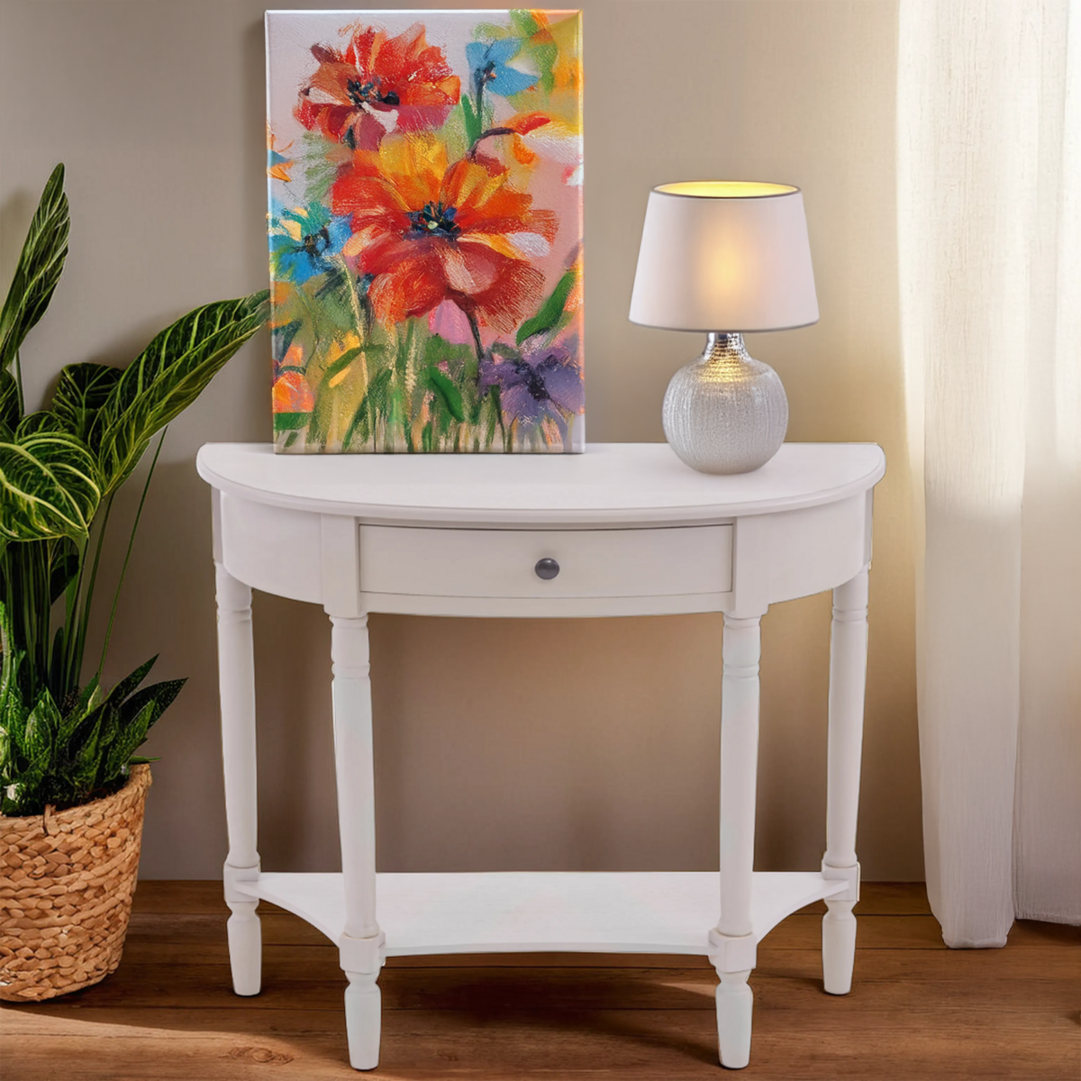 Heritage Vintage Grey One Drawer Console Table