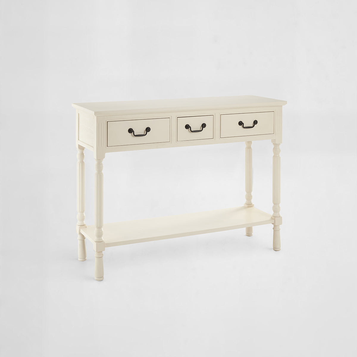 Heritage 3 Drawer White Console Table