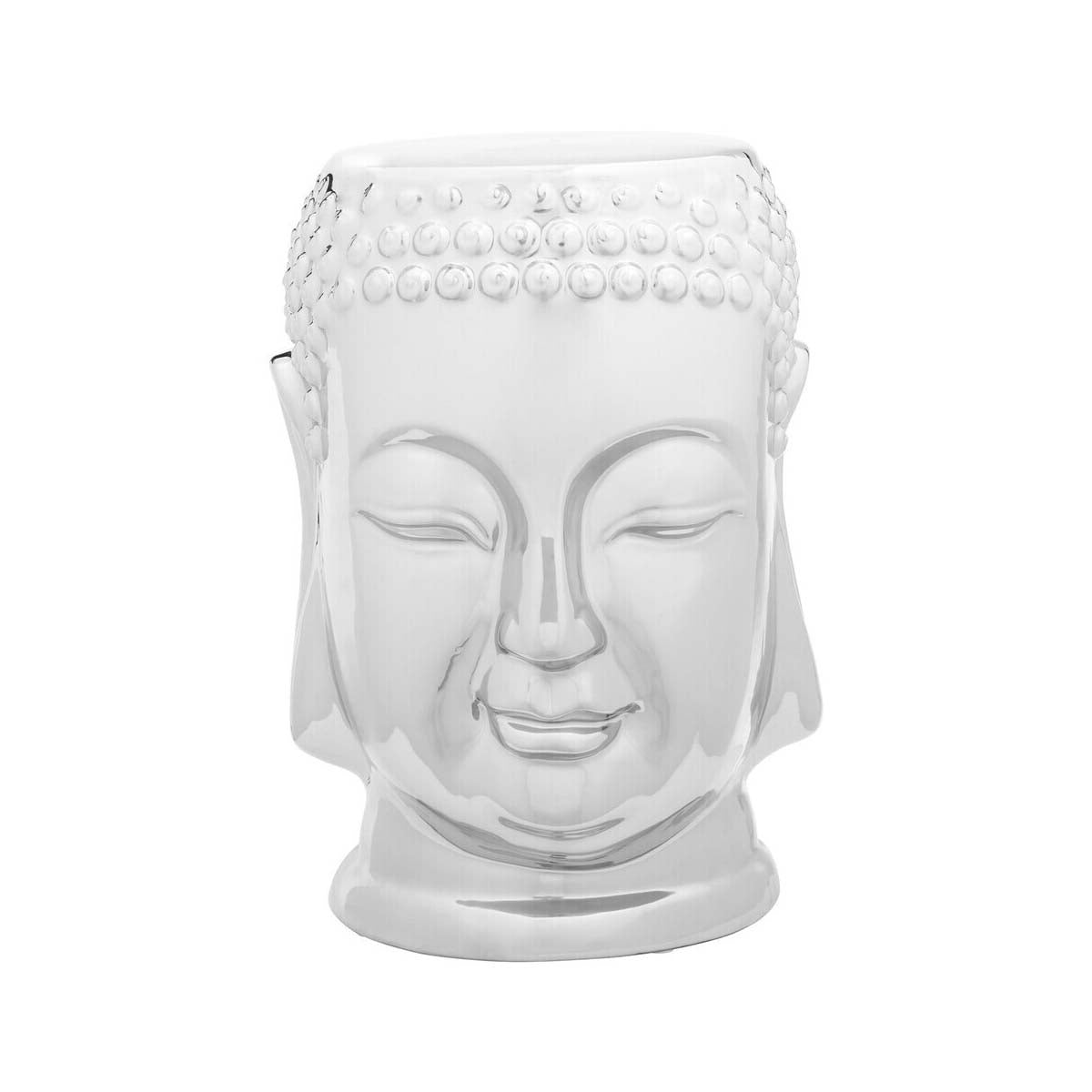 Torcello Complements Silver Buddha Ceramic Side Table
