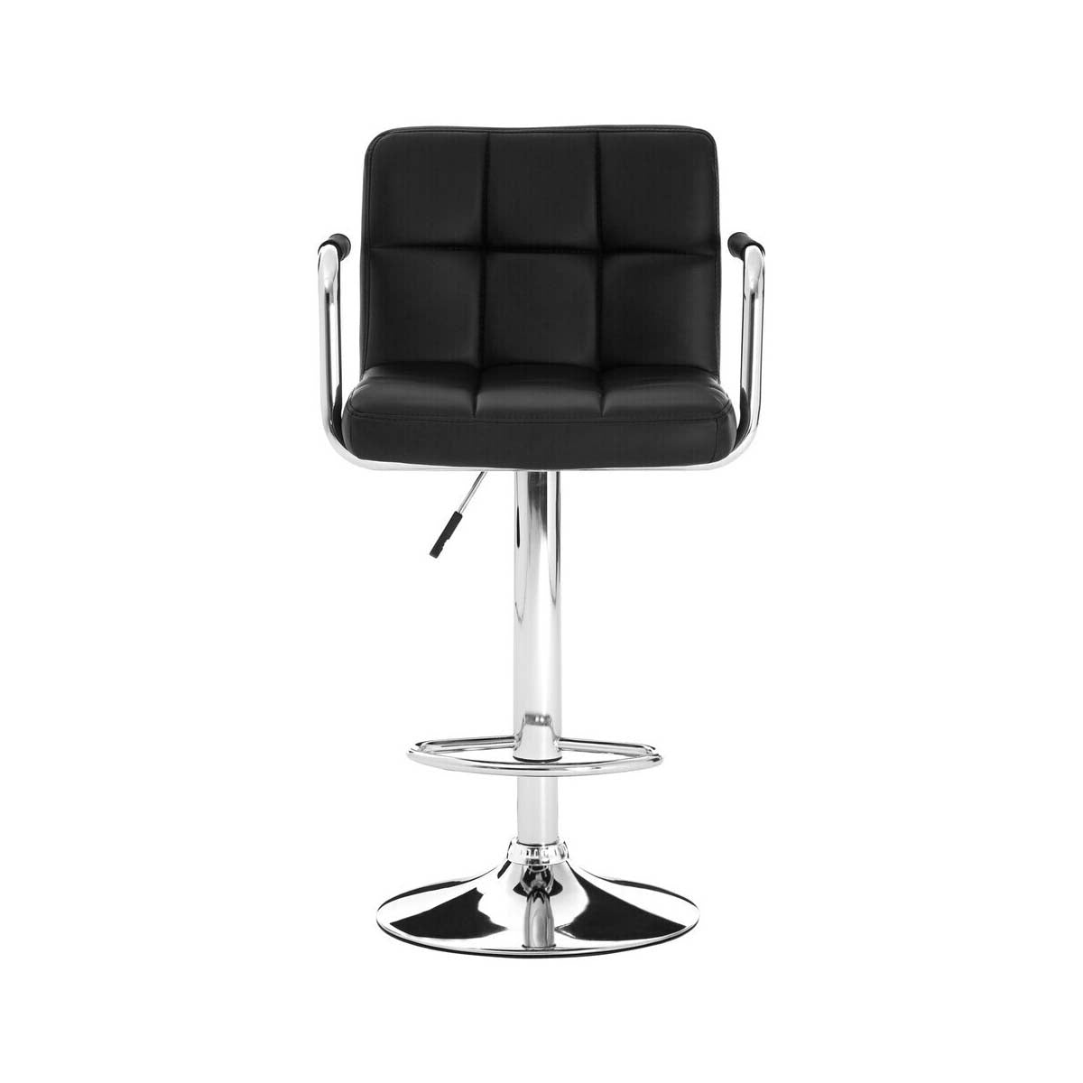 Starz Black Leather Effect Bar Chair