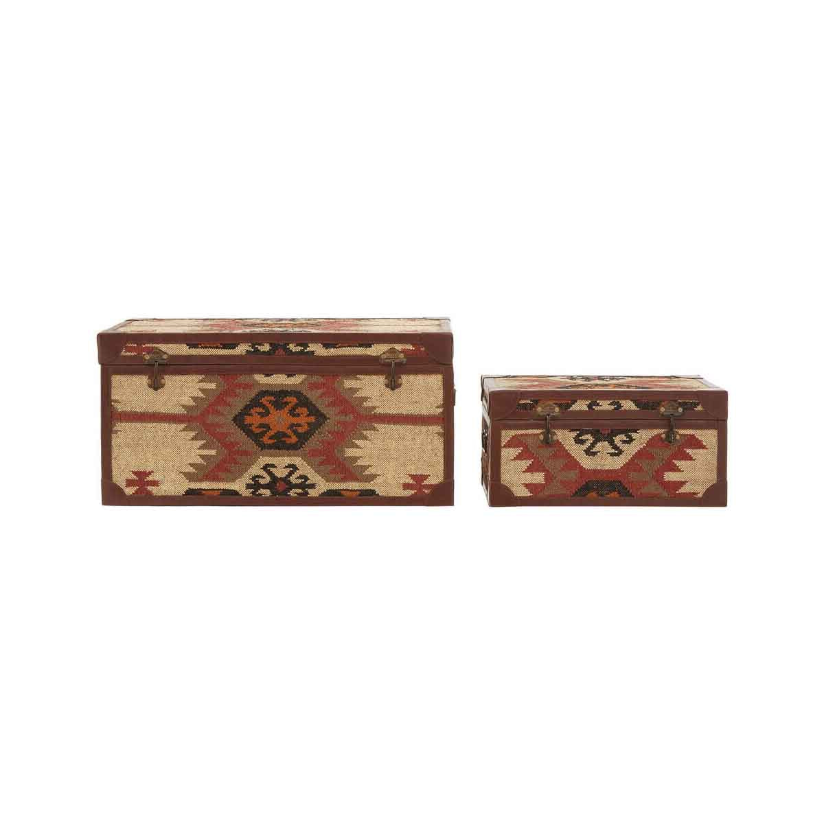 Set of 2 Multi Print Storage Trunks