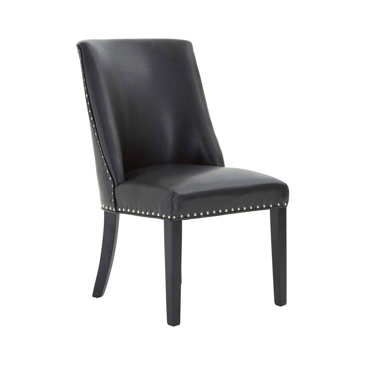 Rodeo Black Leather Effect Dining Chair