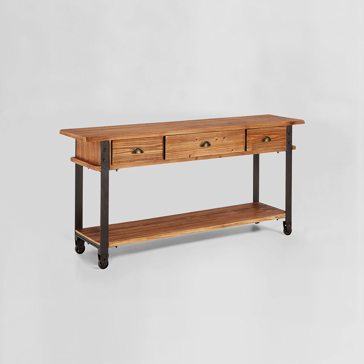 New Foundry 3 Drawer Console Table
