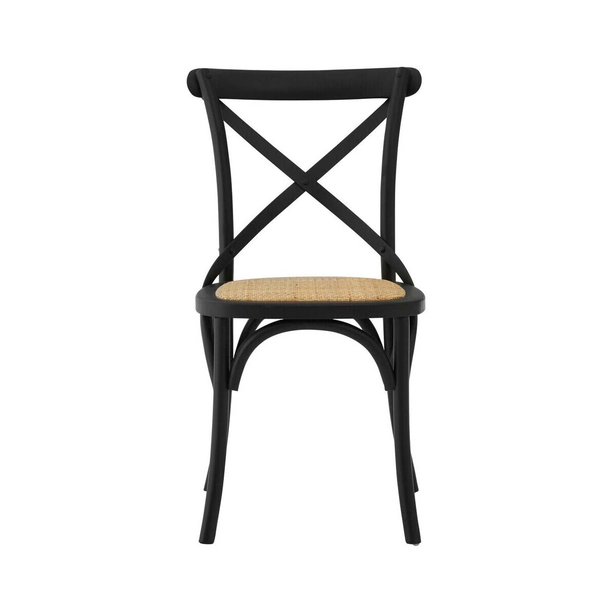 Lyon Black Oak Wood Chair with Weave Seat