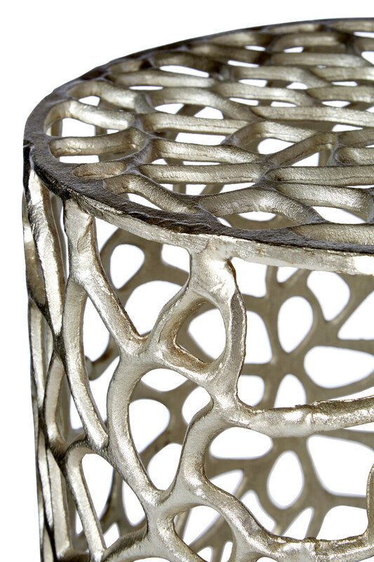 Templar Set of 2 Side Tables With Silver Finish