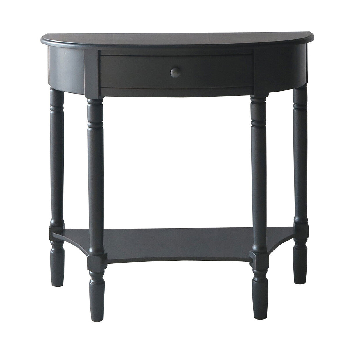 Heritage One Drawer Black Console Table