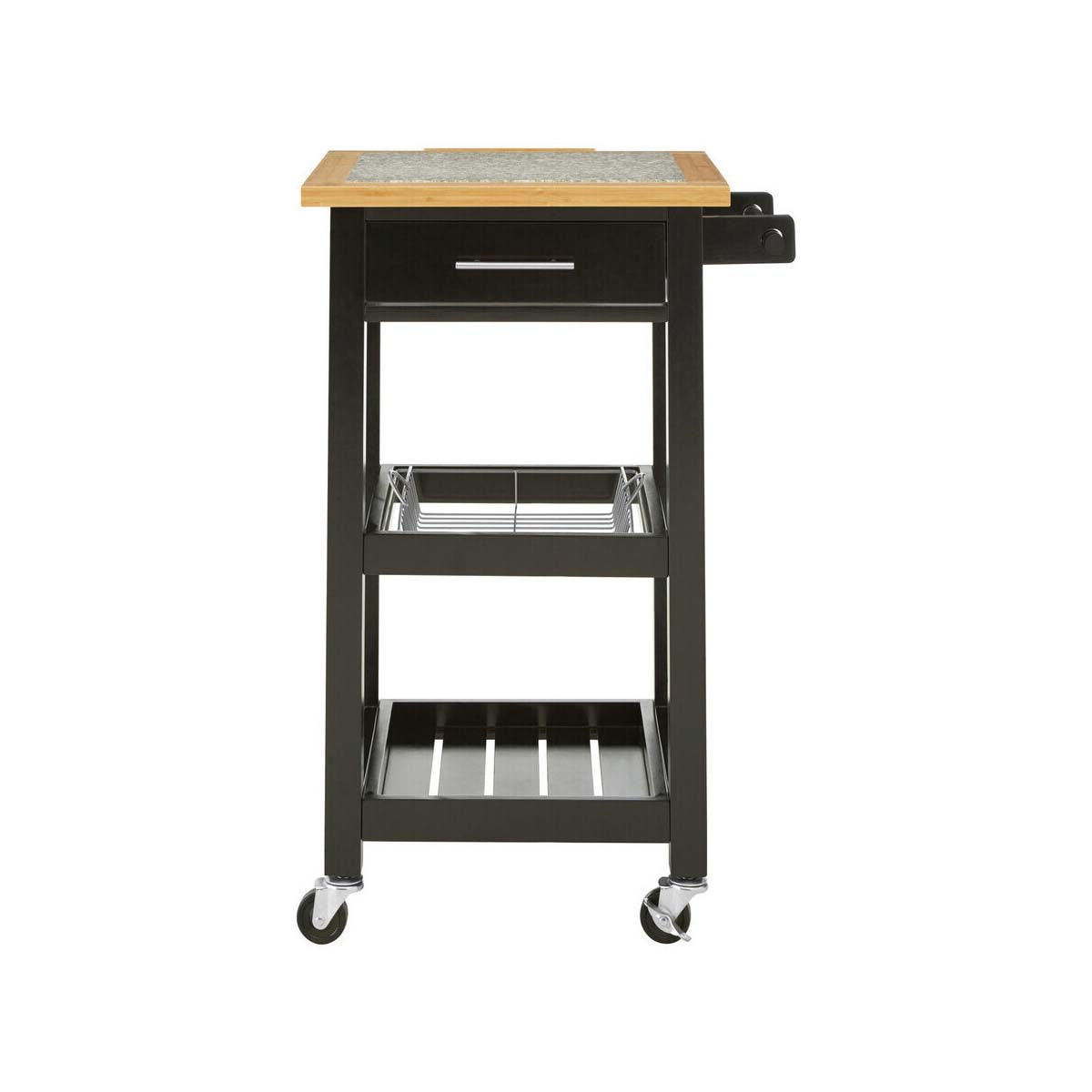 Harlow Glenn Kitchen Trolley with Granite Top