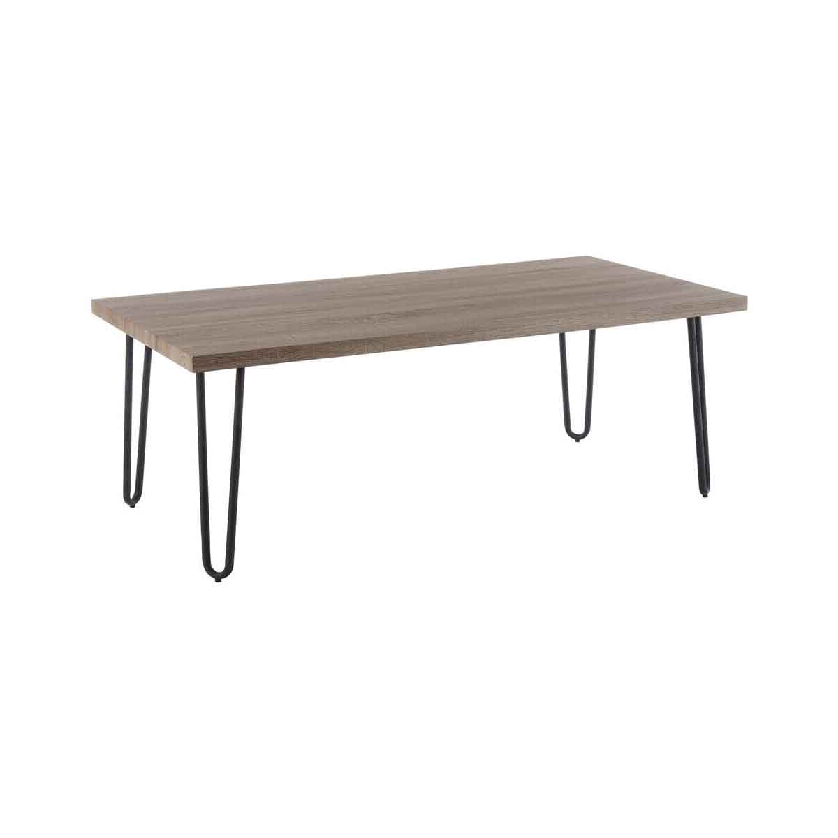 Borough Veneer Top Coffee Table With Metal Legs