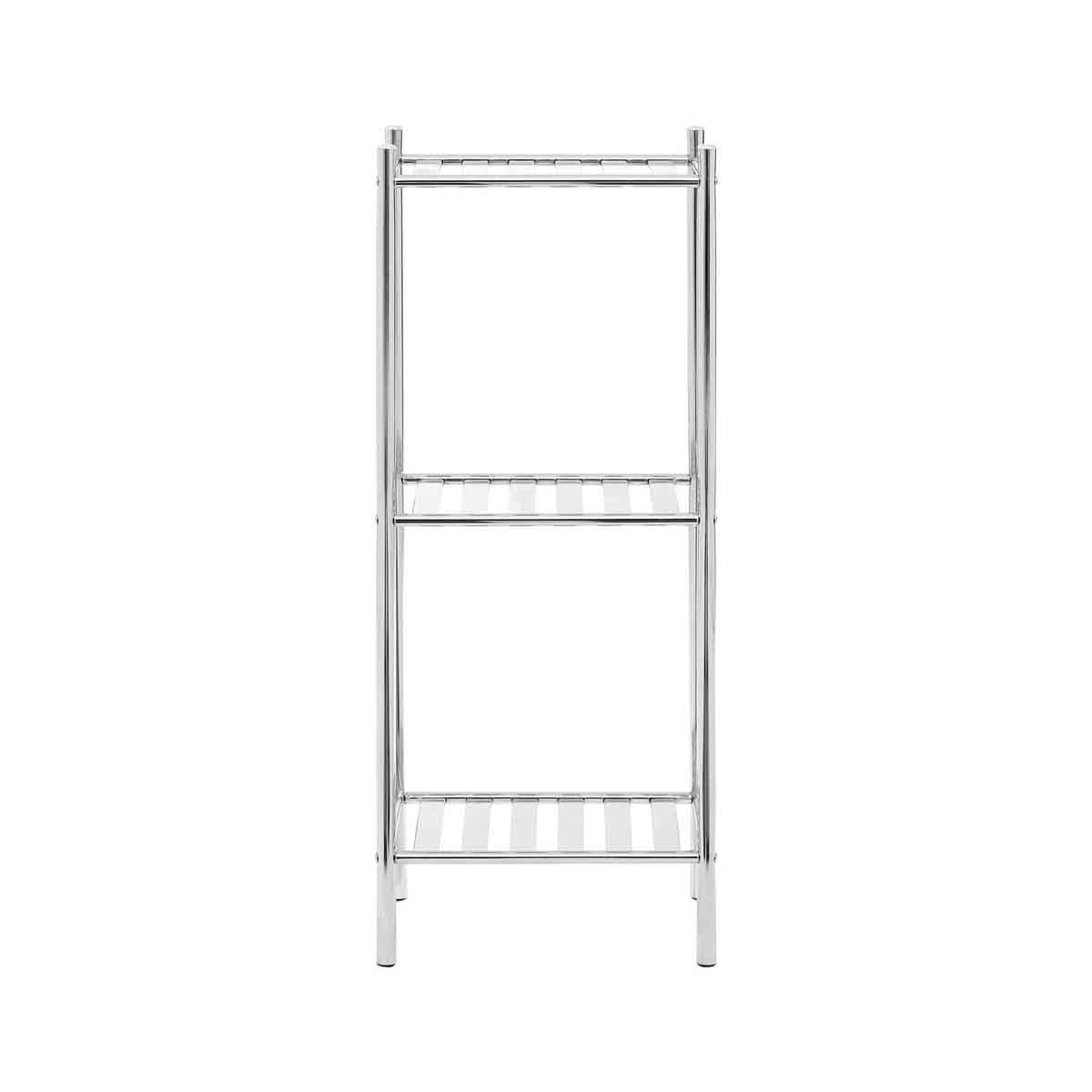 Dara 3 Tier Chrome Metal Shelf Unit