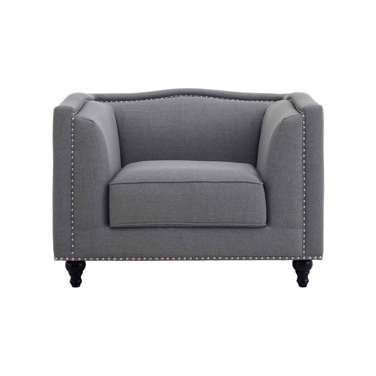 Feya Grey Fabric Chair