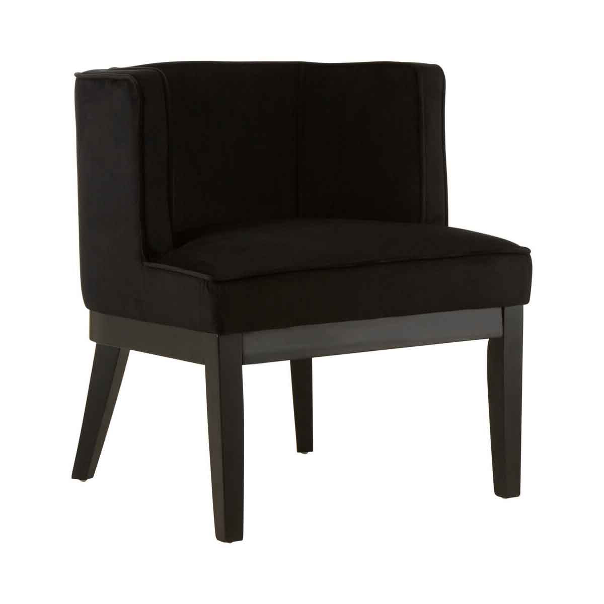 Daxton Black Velvet Rounded Chair