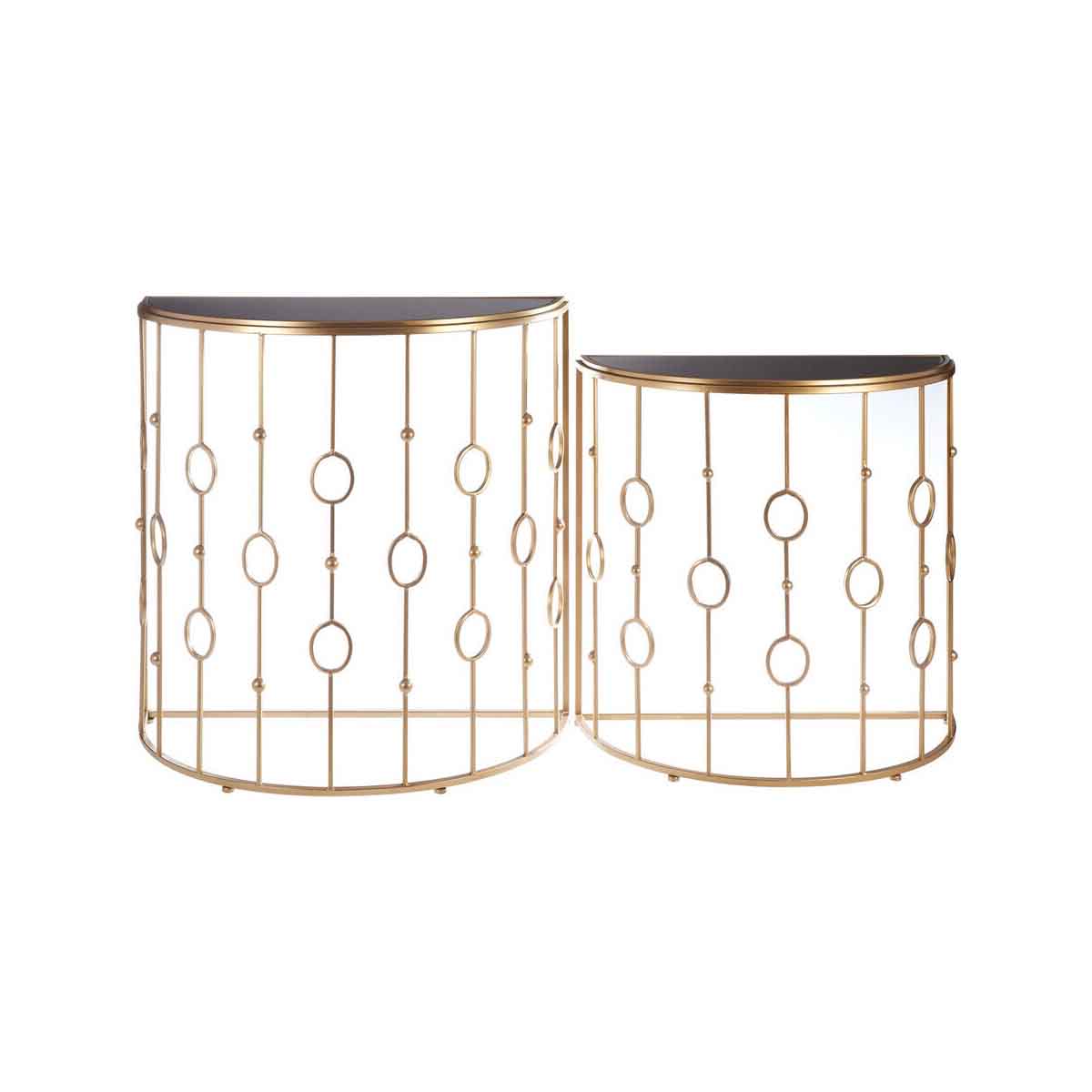 Faiza Set of 2 Art Deco Console Tables