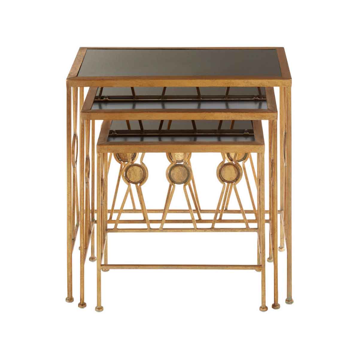 Faiza Set Of 3 Cross Design Nesting Tables