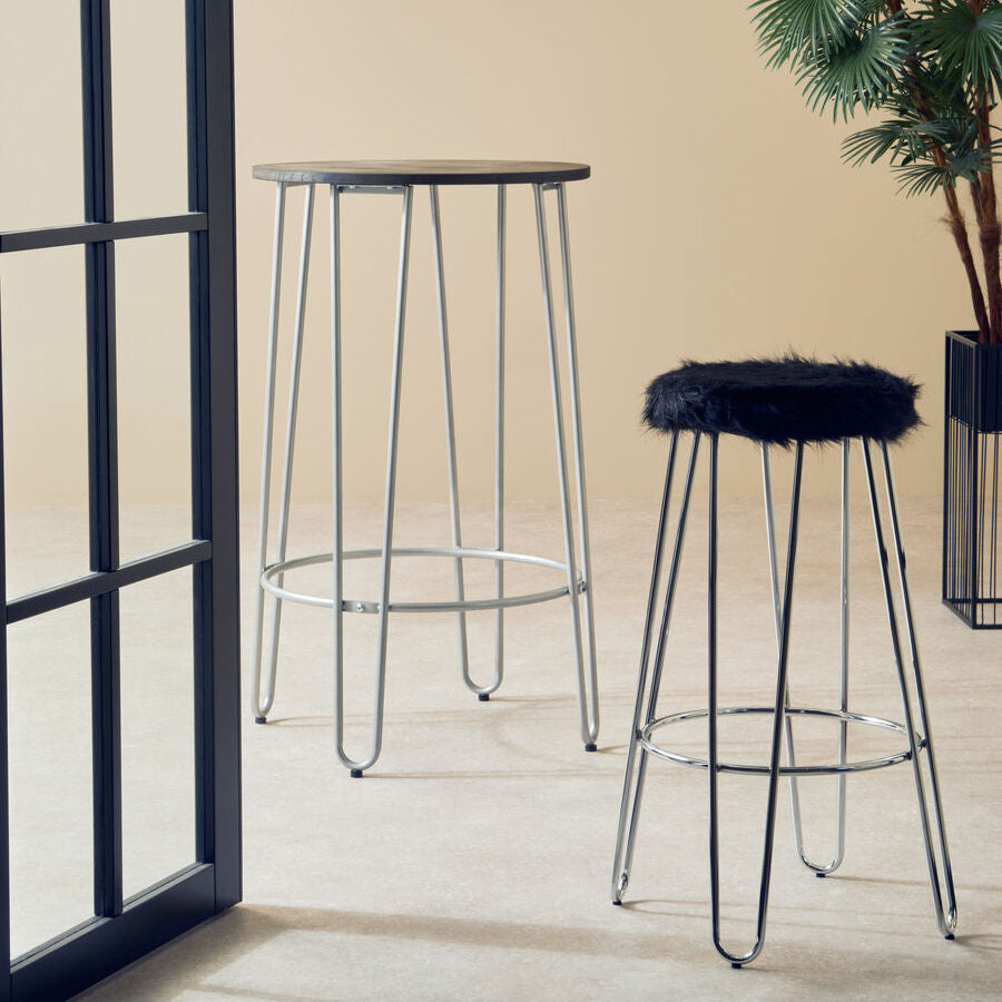 District Black Bar Stool