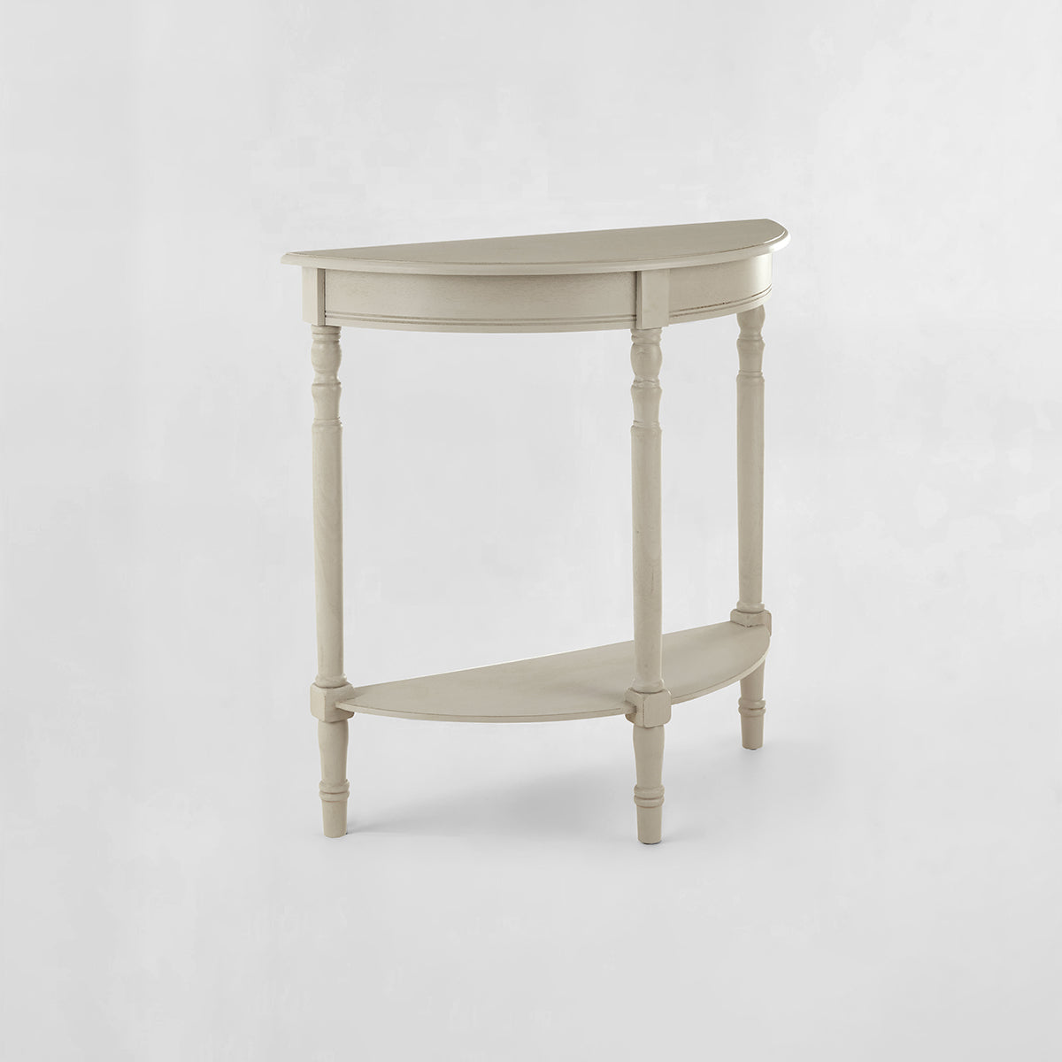 Heritage Vintage Grey Half Round Console Table